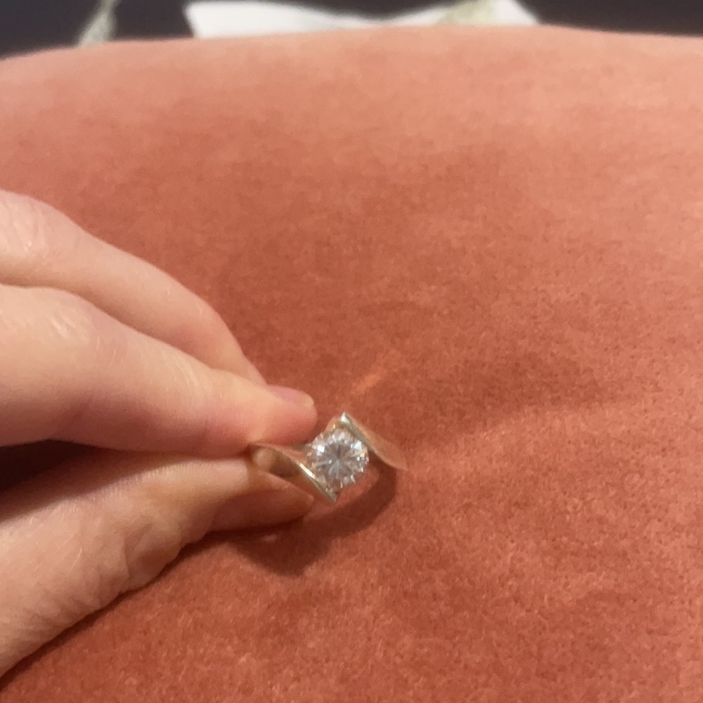 Vintage sterling silver and cz ring